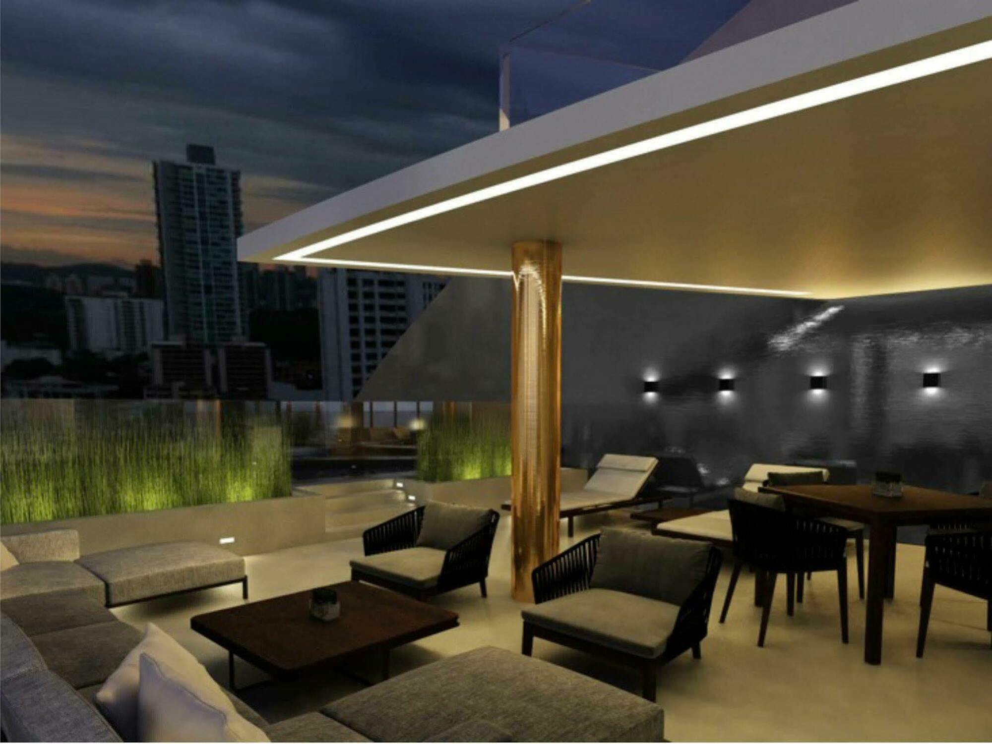 巴拿马美洲金塔酒店 巴拿马城 外观 照片 3D rendering of a rooftop terrace